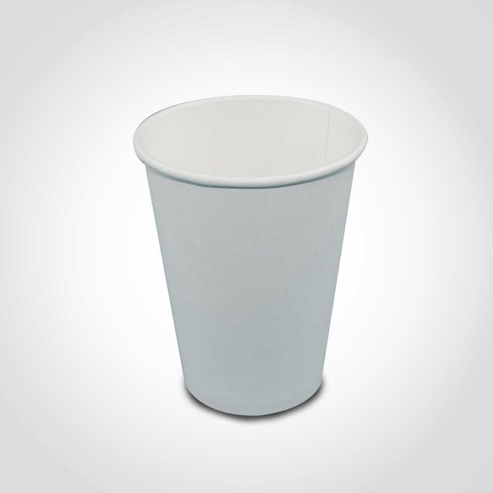 12 Oz Single Wall Cups 1000 X White Plain Single Wall Coffee Cups 12oz  Rocaba Packaging