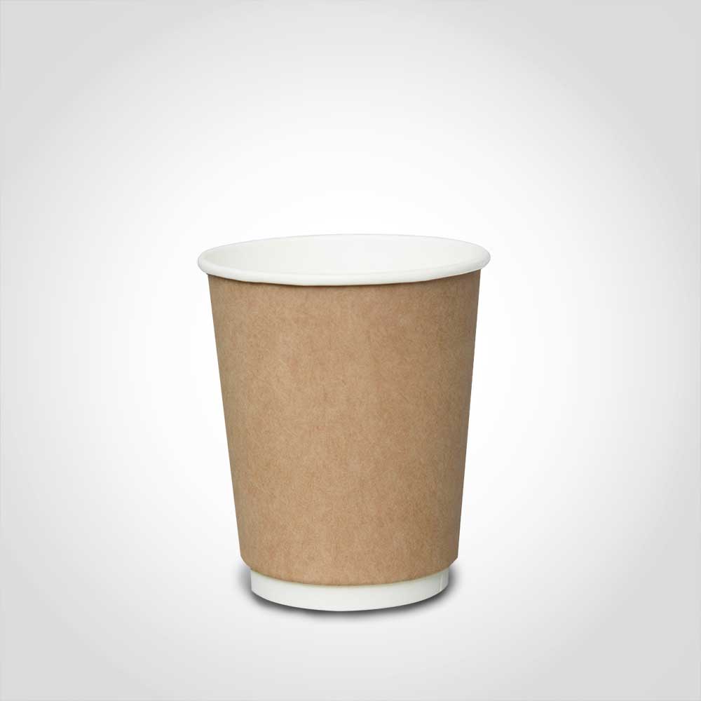 Coffee Cups  12 oz Coffee Cup Double Wall Kraft Paper Disposable