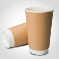 Coffee Cup 16 oz Double Wall Kraft Paper