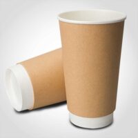 Coffee Cup 20 oz Double Wall Kraft Paper