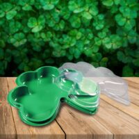Saint Patricks Shamrock Tray with lid - 25 Pack (370103)