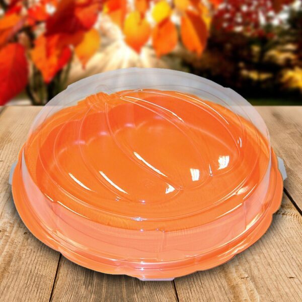 Pumpkin Harvest Tray and Dome Lid - 25 Pack (370115)