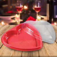 Red Heart Shaped Tray - 50 Pack (376052)
