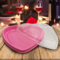 Pink Heart Shaped Tray - 50 Pack (376054)