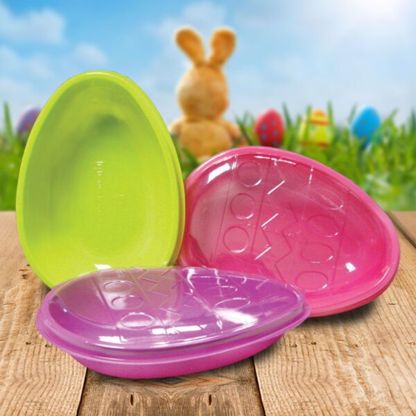 Small Easter Egg Container with Lid - 100 Pack (370190)