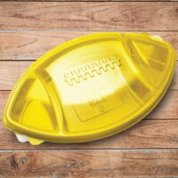 Yellow Football Snack Tray with Lid - 50 Pack (376057)