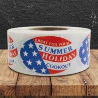 Summer Holiday Cookout Label - 1 roll of 500 (500253)