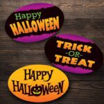 Halloween Label with 3 designs - 1 roll of 500 (500423)