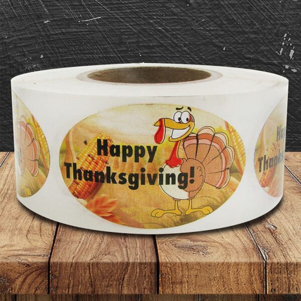Happy Thanksgiving Label - 1 roll of 500 (500435)