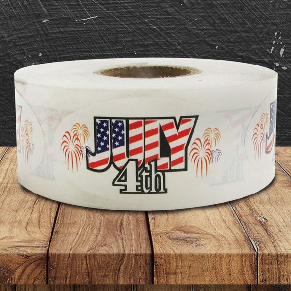July 4th Label - 1 roll of 500 (500436)