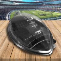 Football Tray 3 Compartment with Dome Lid 10 inch - 50 Pack (370070)