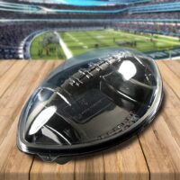 Football Tray 3 Compartment with Dome Lid - 25 Pack (370074)