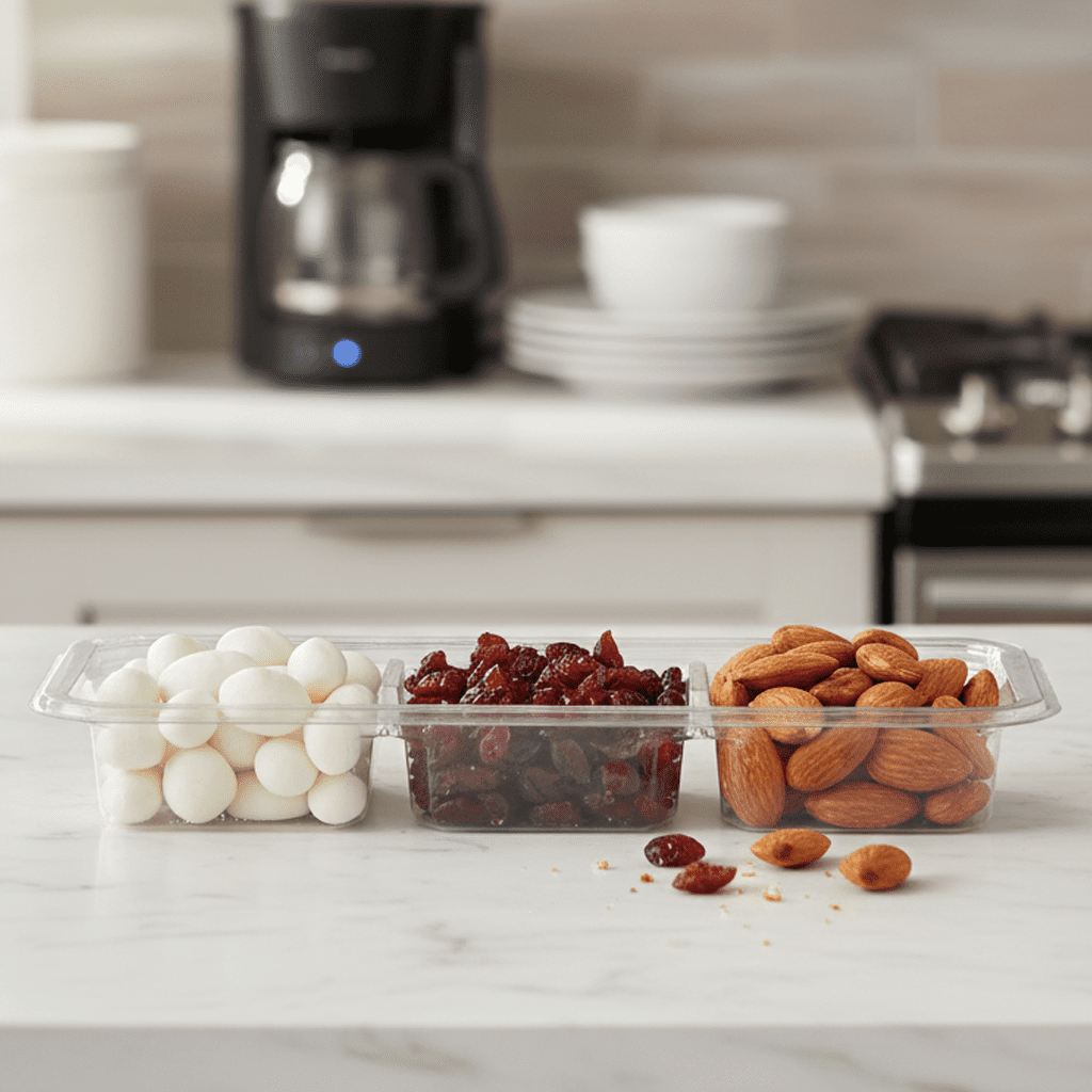 Snackcubes 3 Compartment Snack Container - 1056/case