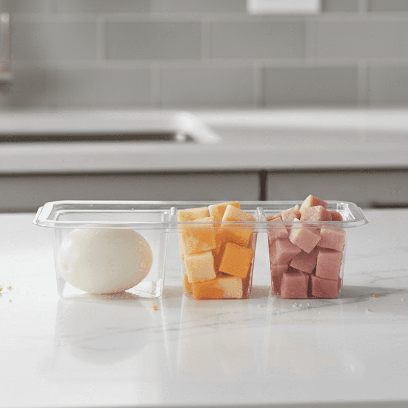 261406 Snackcubes 3 Compartment Take Out Containers