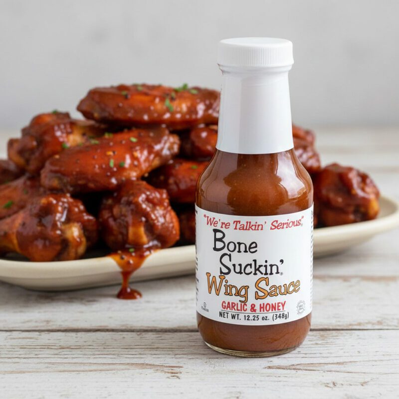 Bone Suckin Garlic and Honey Wing Sauce wholesale price and pack