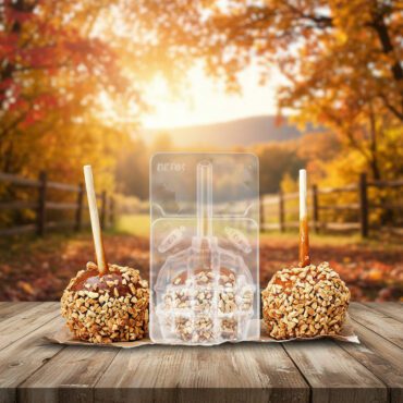 Caramel Apple Takeout Container for apple and stick