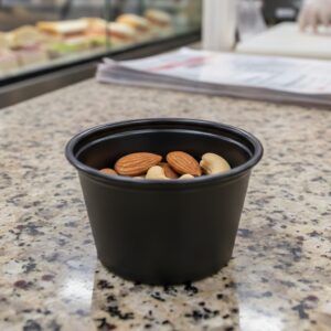 Black portion cup