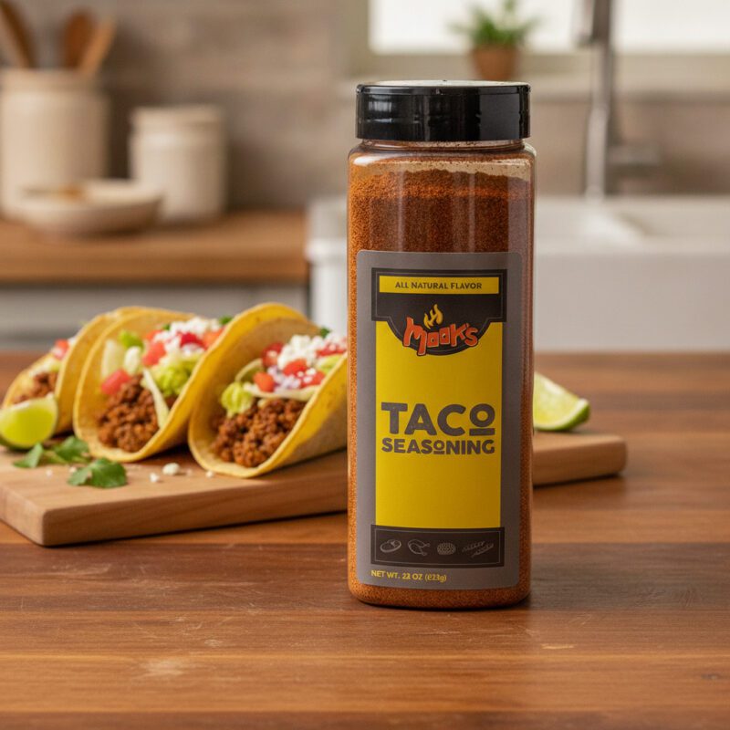 Mook's Shaker Taco Seasoning 22 oz. shaker 12 per case