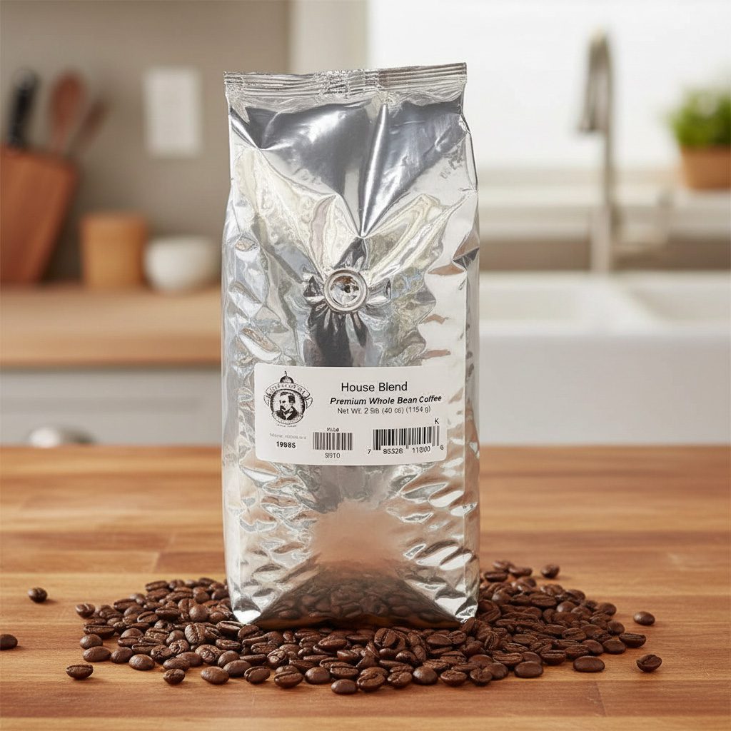 34652-Pears-Whole-Bean-Coffee-House-Blend-2-bags Pear's Whole Bean Coffee House Blend Flavor in a 2.5 pound bag and packed in 2 per case