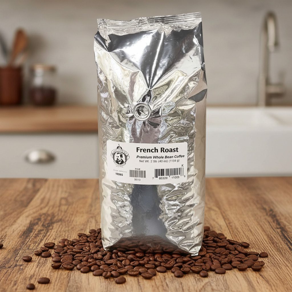 34653-Pears-Whole-Bean-Coffee-French-Roast-2-bags Pear's Whole Bean Coffee French roast Flavor in a 2.5 pound bag and packed in 2 per case