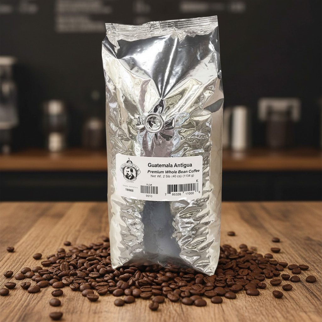 34656-Pears-Whole-Bean-Coffee-Guatemala-Antigua-2-bags Pear's Whole Bean Coffee Guatemala Antigua Flavor in a 2.5 pound bag and packed in 2 per case