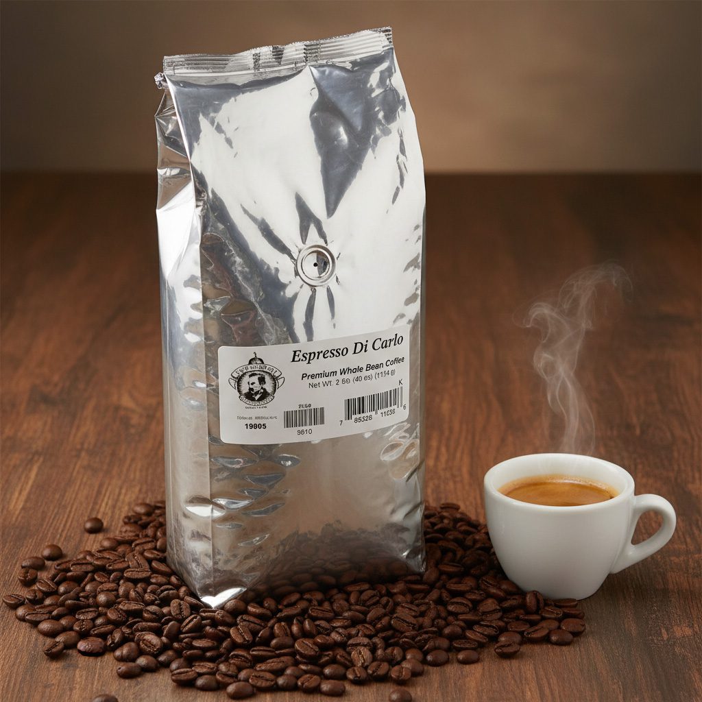 34835-Pears-Espresso-Di-Carlo-Coffee-8oz-2-bags Pear's Whole Bean Espresso Di Carlo in a 2.5 pound bag and packed in 2 per case