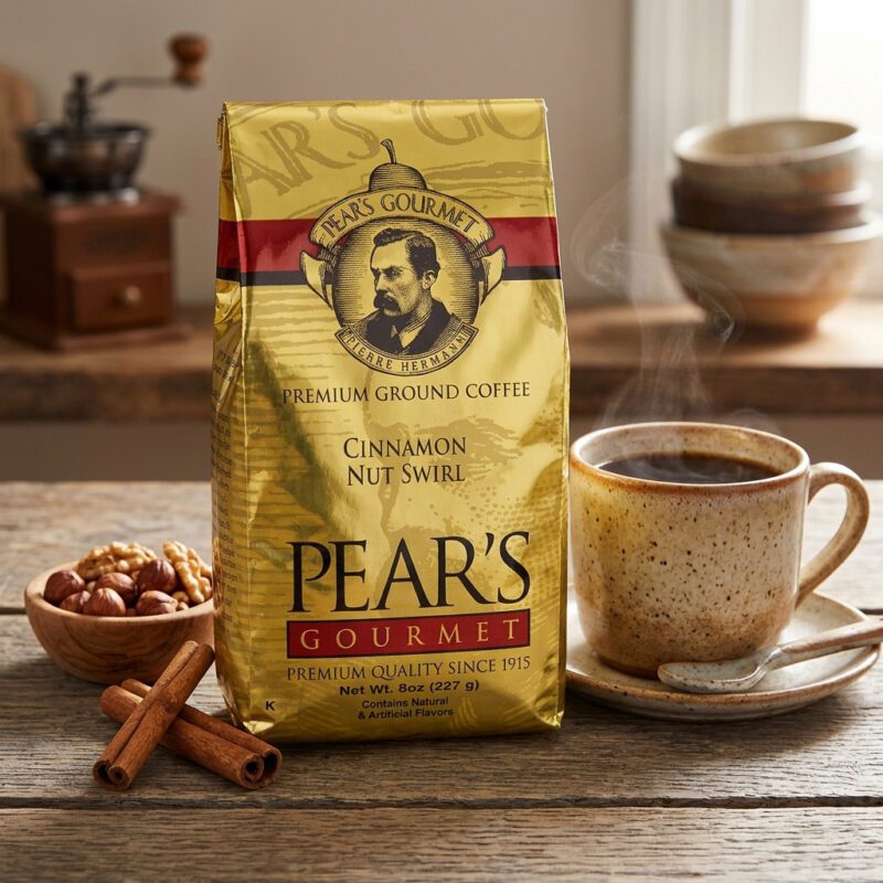 Pears Ground Coffee Cinnamon Nut Swirl 8oz Bag Pears Ground Coffee Cinnamon Nut Swirl 8oz Bag