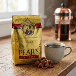 Pears Ground Coffee Hazelnut 8oz bags