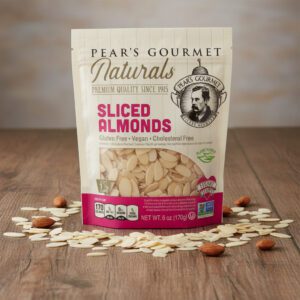 Pear’s Gourmet Natural Sliced Almonds 6oz Baking Nuts 6 bags per case