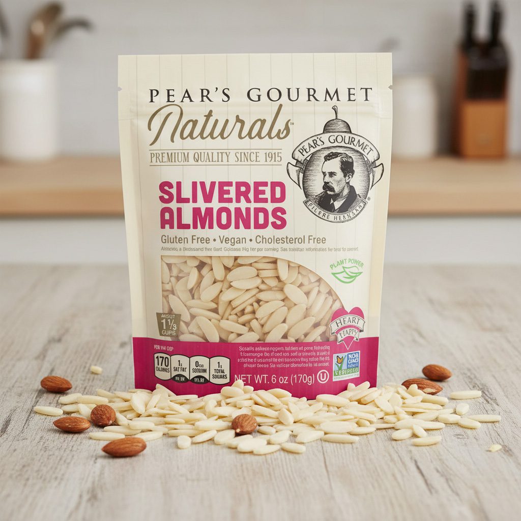 34945-Pear’s-Gourmet-Slivered-Almonds-6oz Pear’s Gourmet Slivered Almonds 6oz Baking Nuts 6 bags per case