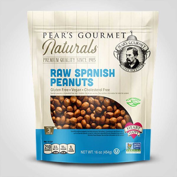 Pear's Gourmet Raw Spanish Peanuts 16oz