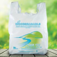 Biodegradable* Plastic Shopping Bag with River & Trees Design - 1000 Pack (100207)