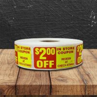 $2.00 OFF Label - 1 roll of 500 (500411)