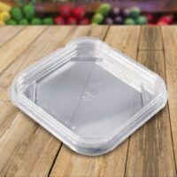 Tamper Evident Lid for Square Deli Containers PET - 1000 pack (260123)