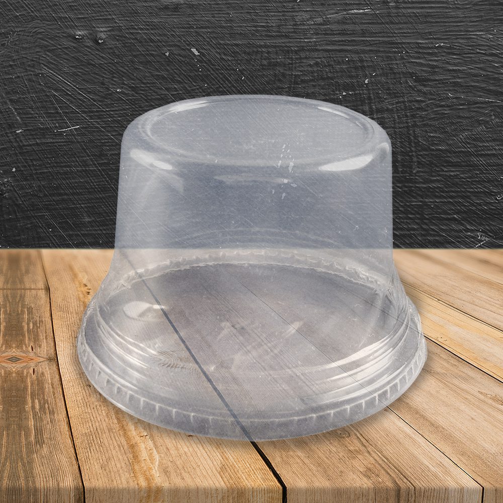 Fabri-Kal Indulge Round Tall Dome Lid Container Lid Clear, Polyethylene | 1008/Case