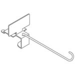 Swivel J-Hook with Scan Plate and Channel Mount - 100 Pack (340019)