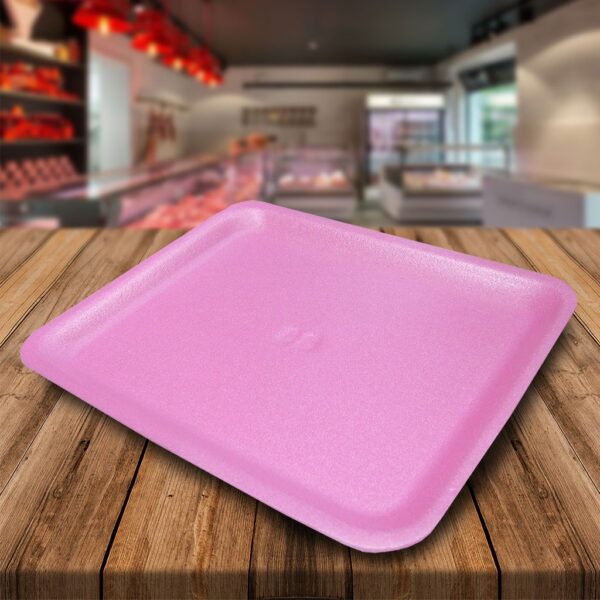 8S Pink Foam Tray 10.25 x 8.25 x 0.5 in - 500 Pack (370017) CALL FOR ORDERING