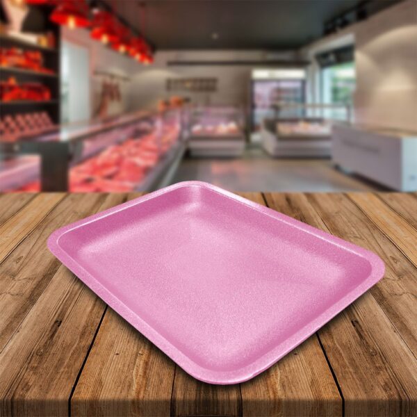 17S Pink Foam Tray 8.25 x 4.75 x 0.5 in - 1000 Pack (370054) CALL FOR ORDERING