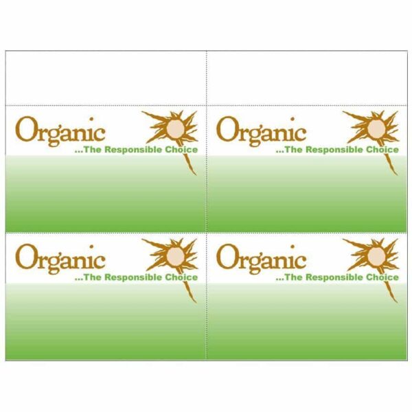 Uncoated Stock Organic Sign cards 5.5 x 3.5 in. - 50 Pack (400651)