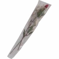Single Rose Sleeves (Sealed Bottom) Clear - 100 Pack (410022)