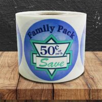 Family Pack Circle 50 Cent Label - 1 roll of 500 (500222)