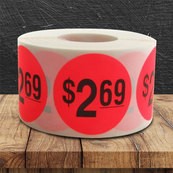 $2.69 Pricing Label - 1 roll of 500 (500669)