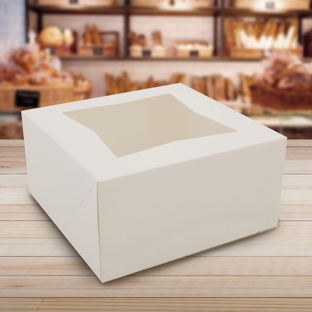 White Bakery Pastry Boxes 10 Pack 6 x 6 x 3 Inches 