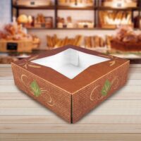 8 inch Pie Box Hearth Stone Design with Window - 200 Pack (360363)