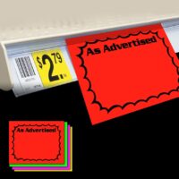As Advertised Signs Ultra Day-Glo Burst 4 up Sign Card - 100 Pack (400748)