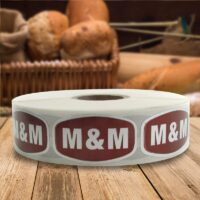 M and M Label - 1 roll of 1000 (560010)