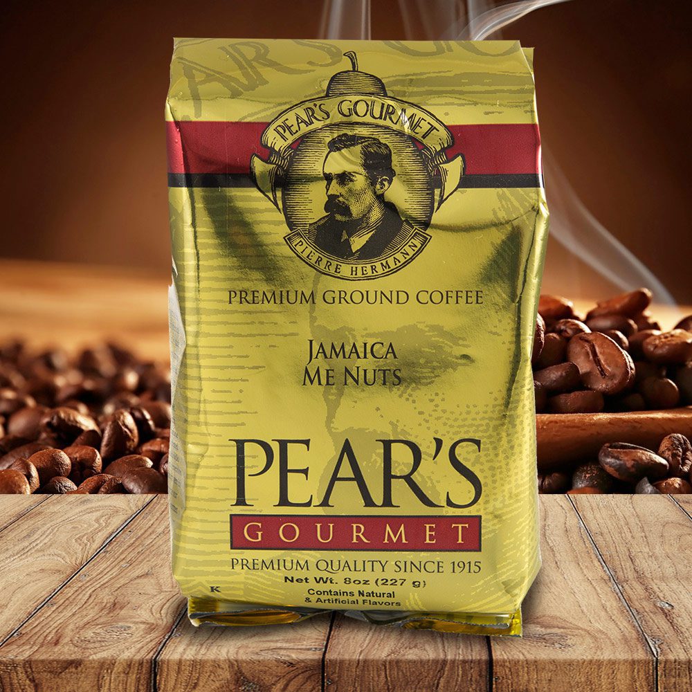 Pears Ground Coffee Flavored Jamaica Me Nuts 8oz 6 PACK