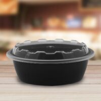 24-oz Microwave Round Container with Lid - 150 Pack (260671)