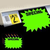 Special Ultra Day-Glo Cards Black on Fluorescent 6.875 x 5.375 Sign Card - 100 Pack (400320)