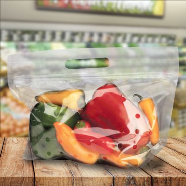 Vented Stand-Up Produce Pouches 10 x 9 + 4 in - 500 pack (100622)